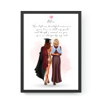 Personalized Mother and Daughter Graduation Portrait