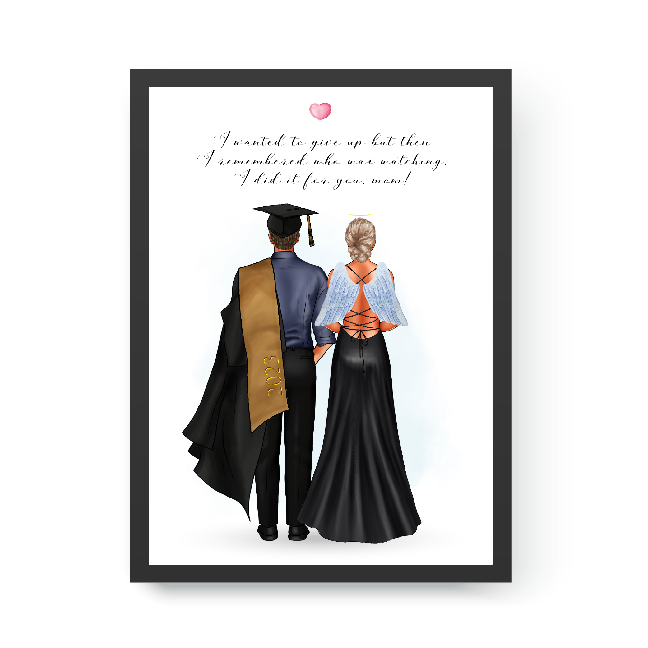 Graduation Memorial Print for Mom Graduation Memorial Print for Mom