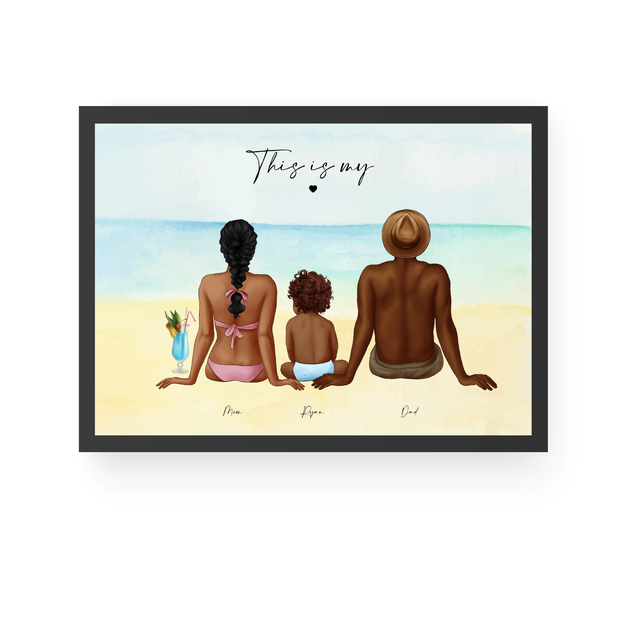Beach Family Poster
