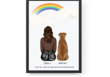 Custom Owner and Pet Print, Custom Pet Portrait