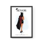 Custom Graduation Portrait, University High School College Present, Grad Gift