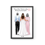Personalized Memorial Gift, Custom Bride and Grandparents Print