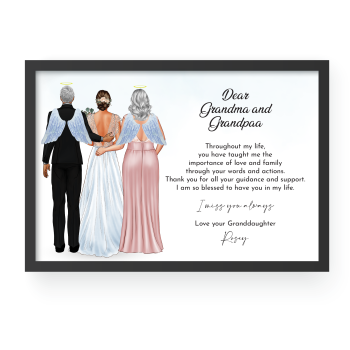 Passed Away Parent Memorial Gift, Memorial Print, Wedding Gift