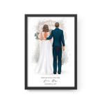 Personalized Bride and Dad Portrait
