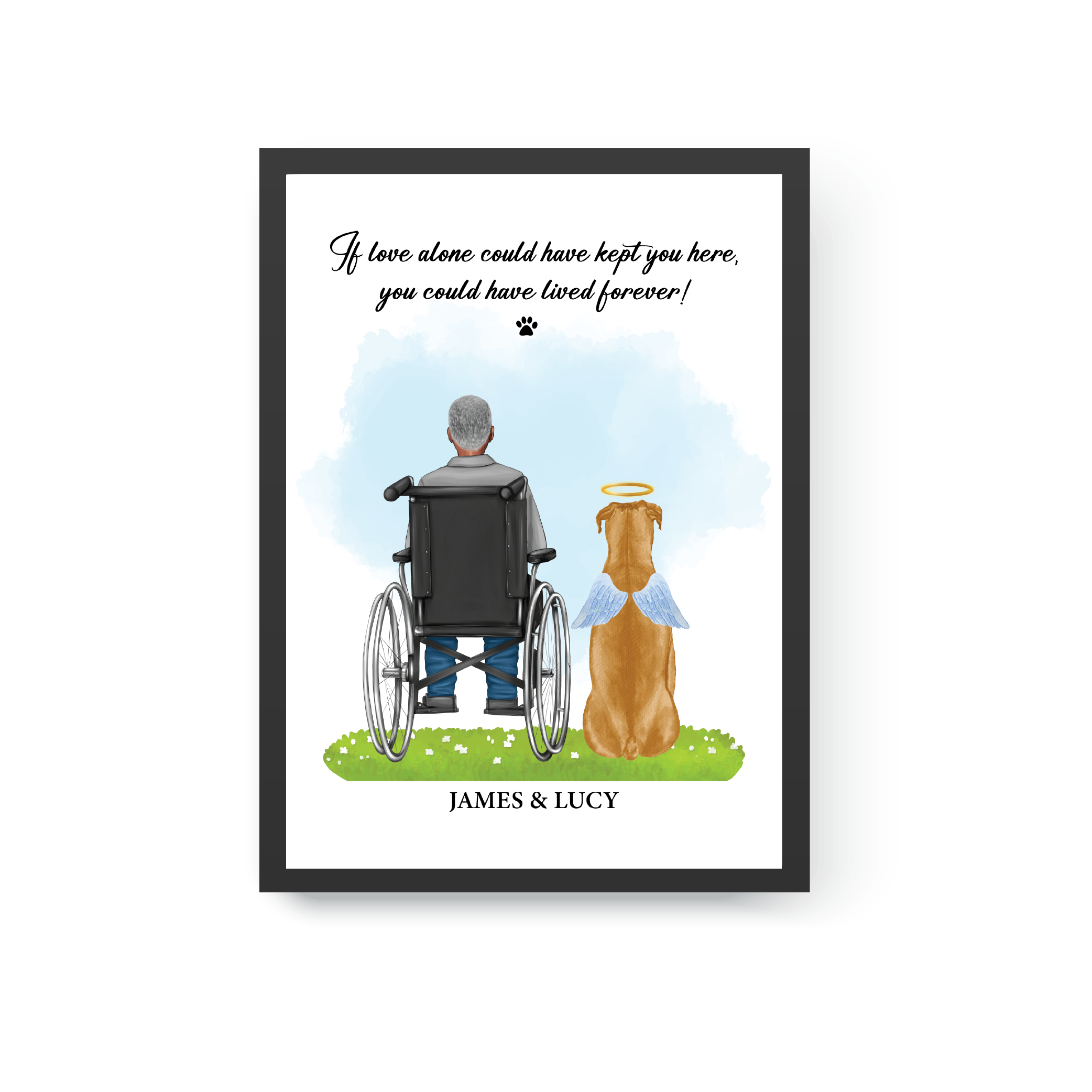 Custom Owner and Pet Portrait Custom Owner and Pet Portrait