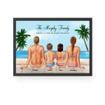 Custom Family on the Beach Portrait, Family Beach Day