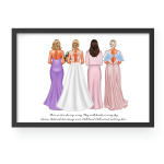 Personalized Bride and Family Print
