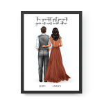Personalized Bride and Groom Portrait, Newly Weds Portrait
