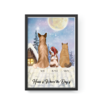 Personalized Christmas Dog Portrait