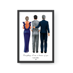 Personalized Groom and Parents Portrait