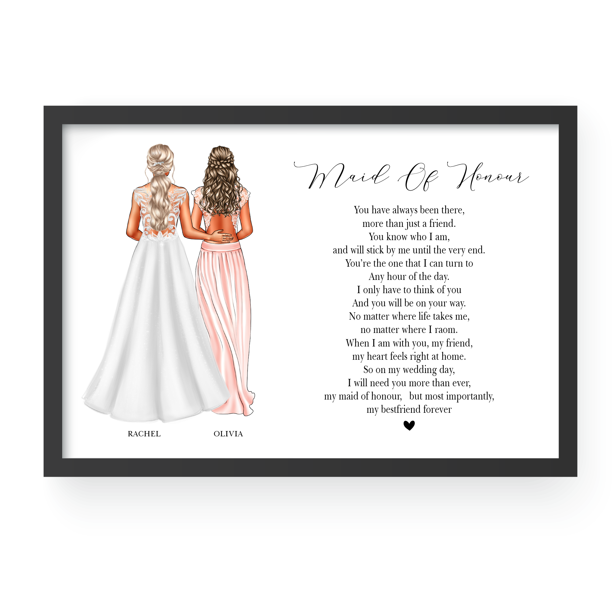 Personalized Maid of Honor Print