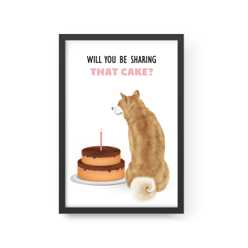 Will You Be Sharing That Cake, Personalized Birthday Gift for Pet