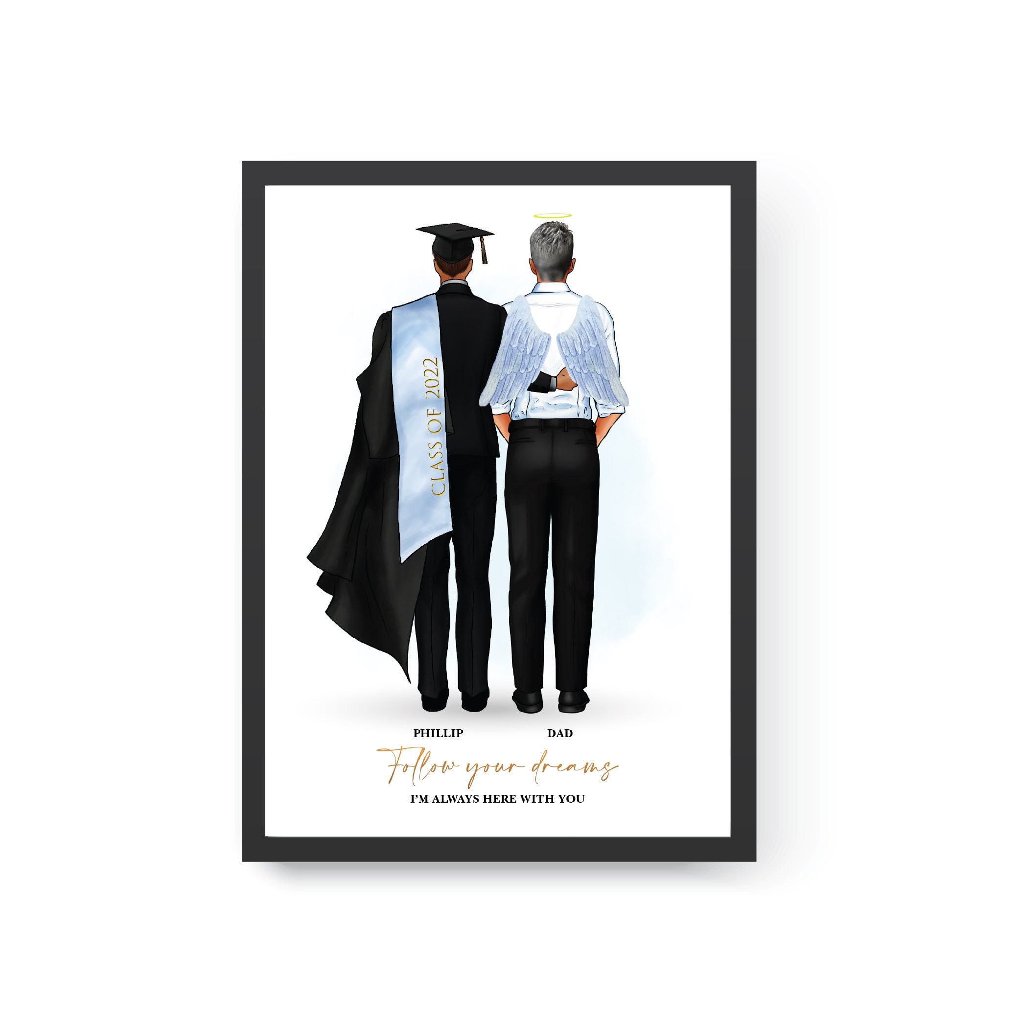 Graduation Remembrance Gift, Custom Graduation Print, Gift from Dad
